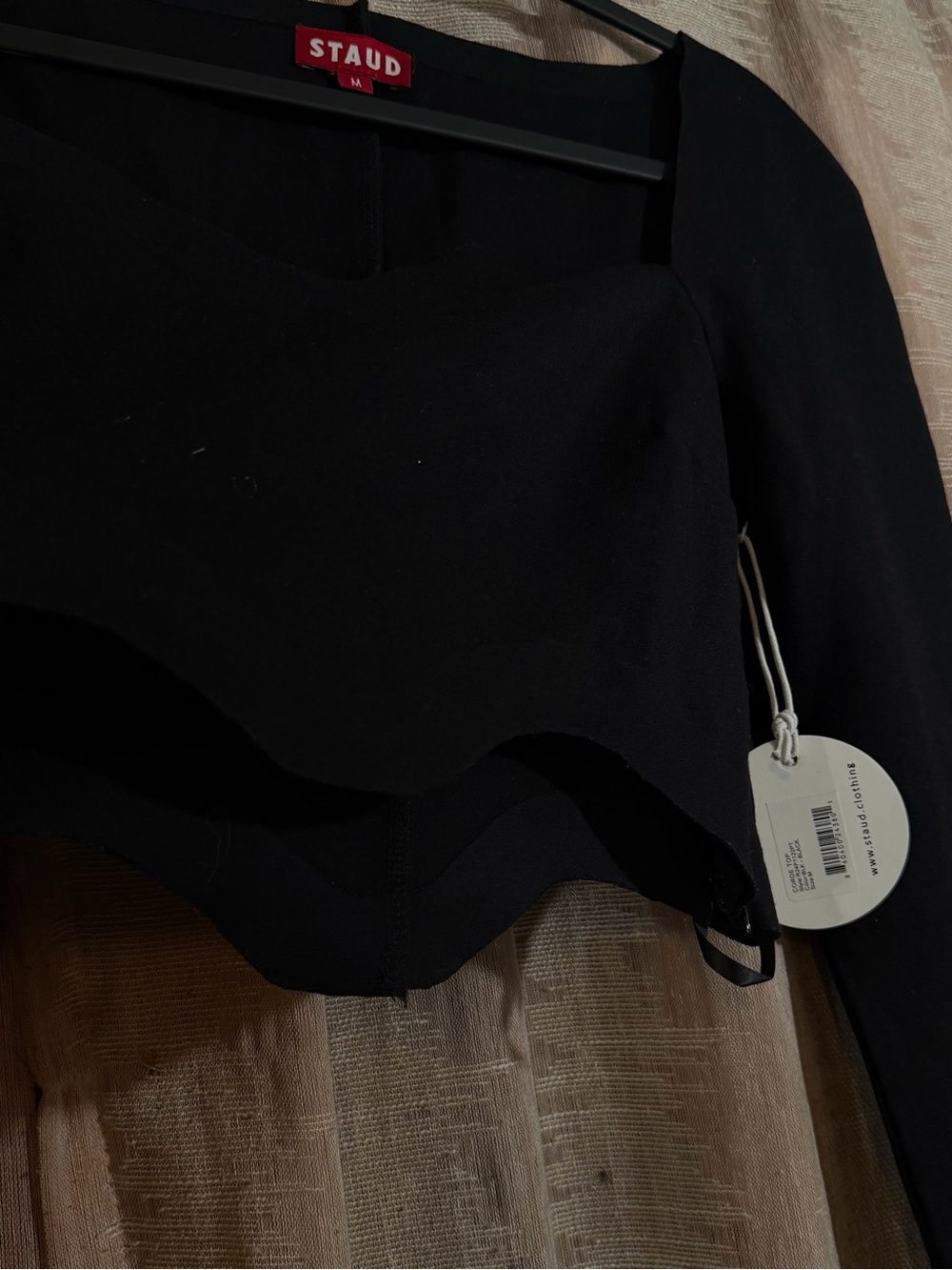 STAUD Long Sleeve Black Corde Top, NEW - Picture 8 of 12